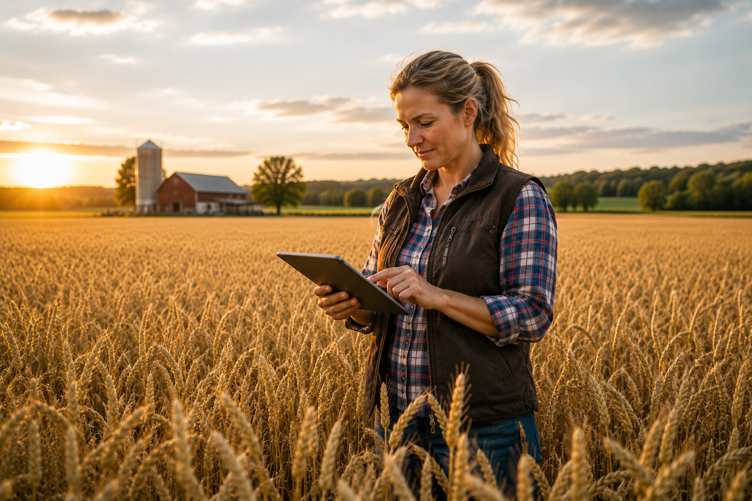 Farmer on field